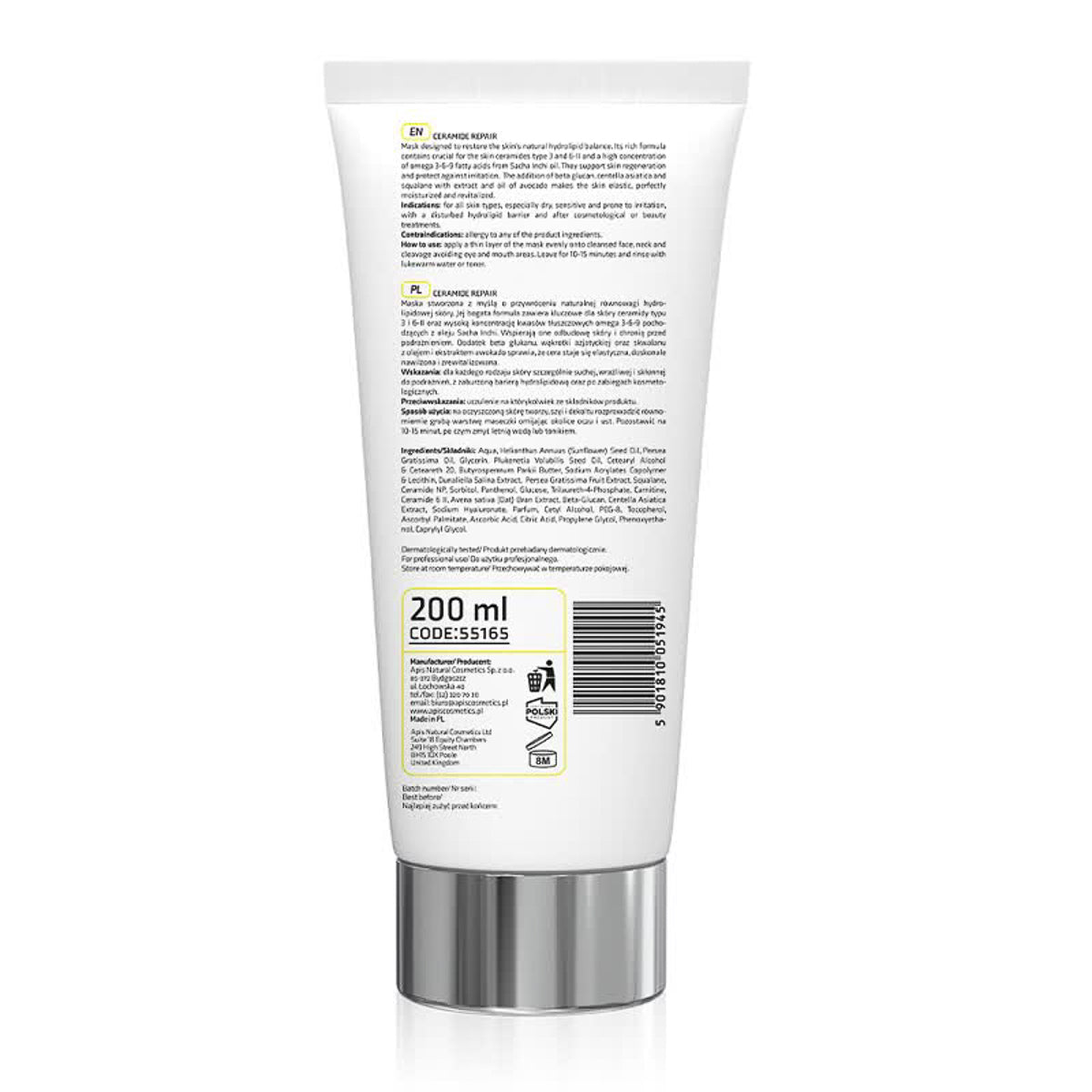 Apis CERAMIDE REPAIR Reconstructive mask with ceramides and beta glucan 200 ml