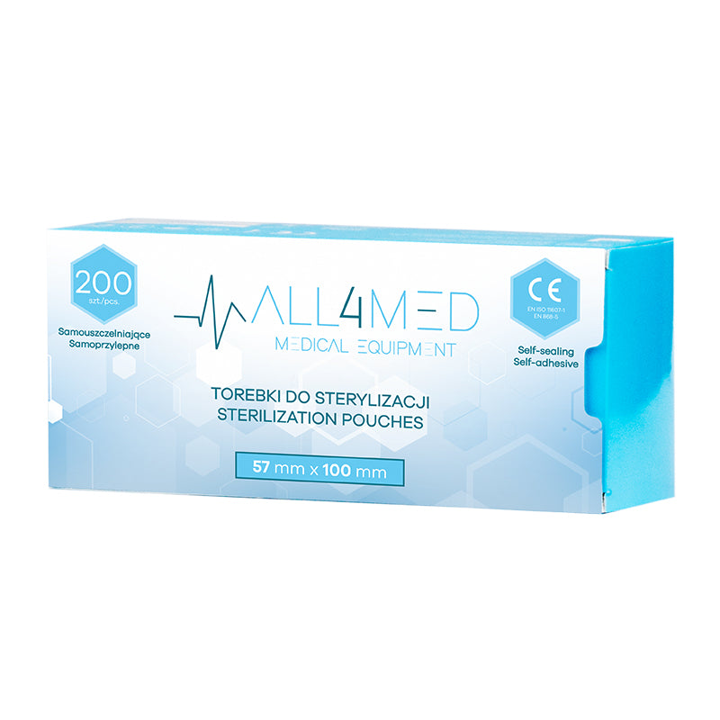 Steriliseringspåsar för autoklav ALL4MED 57mm X 100mm 200st