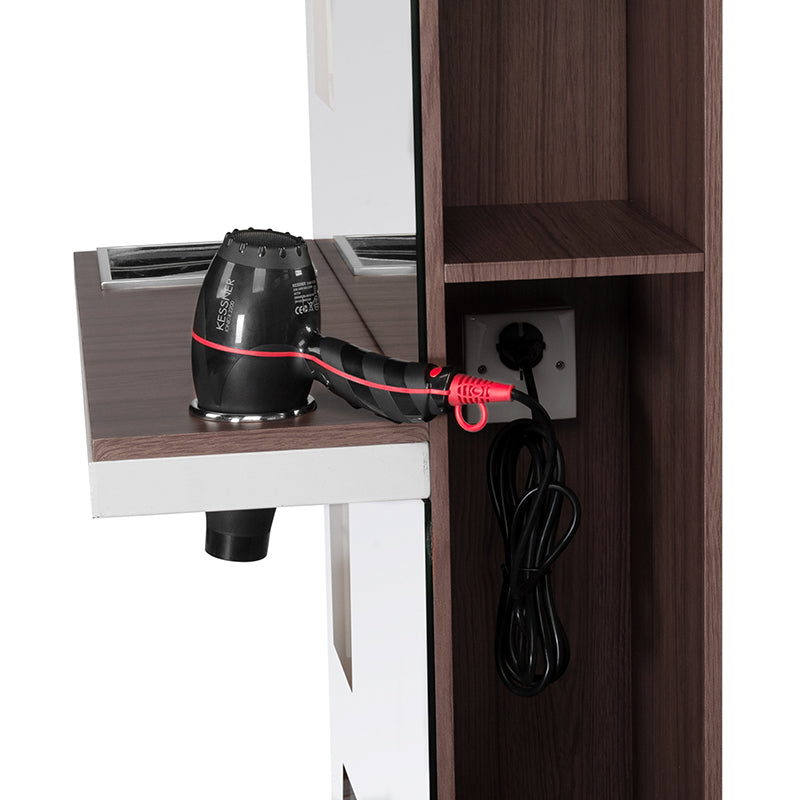 Frisörspegel / arbetsplats GABBIANO B058 wenge