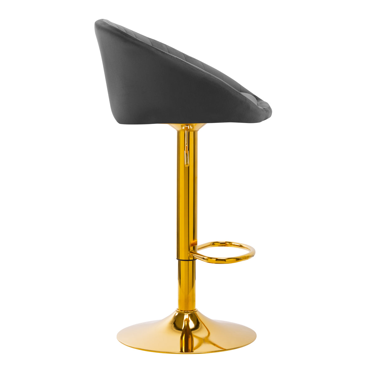 Barstol / receptionsstol QS-B16G grå sammet